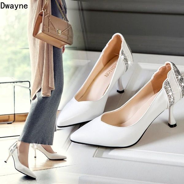 

dress shoes 2021 autumn women's single korean fashion fine with shallow mouth pointed high heels wild casual work, Black