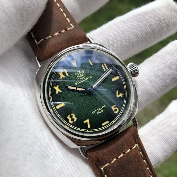 

steeldive professional diving watches men matic dive 200m watch 2020 mechanical watch japan movement nh35 sapphire stainless wmtbja, Silver