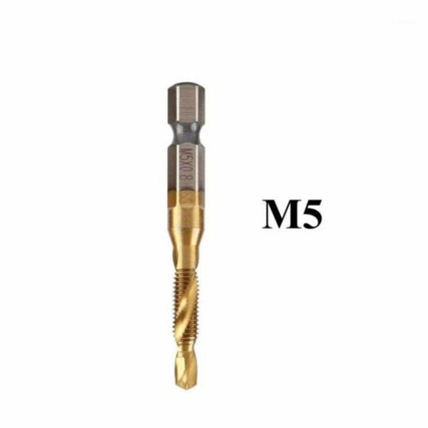 

3-in-1 composite combined tap drill bit chamfer deburring hex shank hand tools1