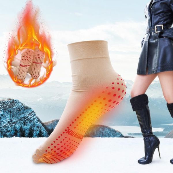 

socks self heating warm tourmaline socks pain relief autumn and winter carpet, Black