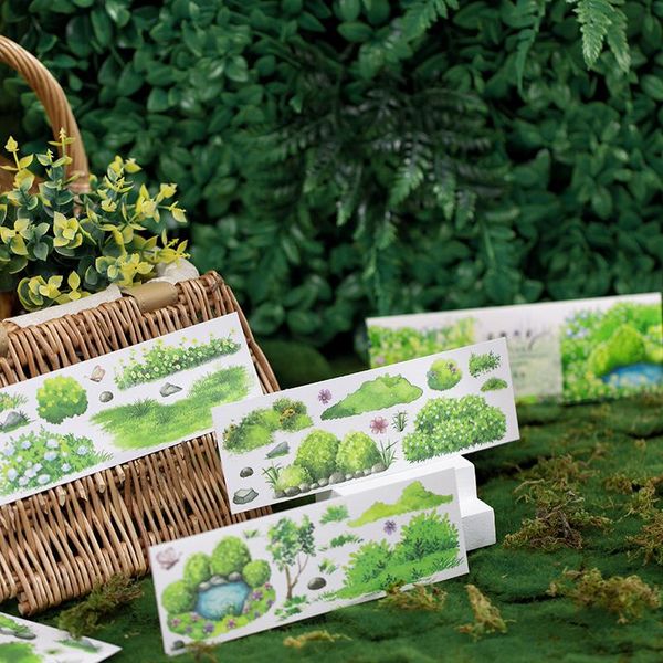 

6 pcs pack japanese cherry blossom stationery stickers landscape travel stickers decorative stickers diary scrapbook supplies wmthgv