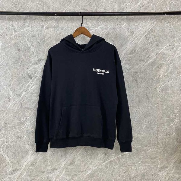 

fear of god essentials fog pullover mens hoodie couple fashion black hoodie sweatshirt casual sweatshirt high street jacket