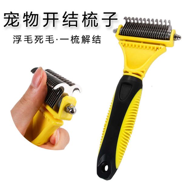 

open knot brush stainls steel dog comb pet products