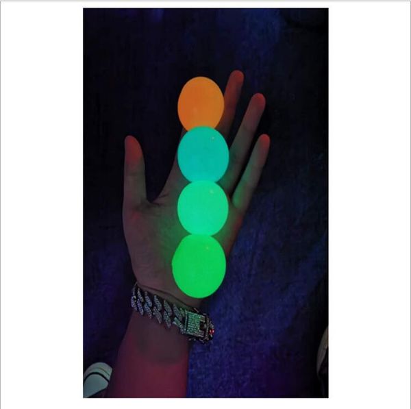 Bolas de teto Luminescent Stress Relief Fulgor de esfera pegajosa da bola e cair lentamente esmagar brinquedos brilho para crianças adultos gd1028