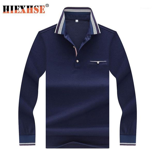 

men's polos 2021 autumn arrival long sleeve shirt men stylish embroidery brand shirts casual business cloth 88891, White;black