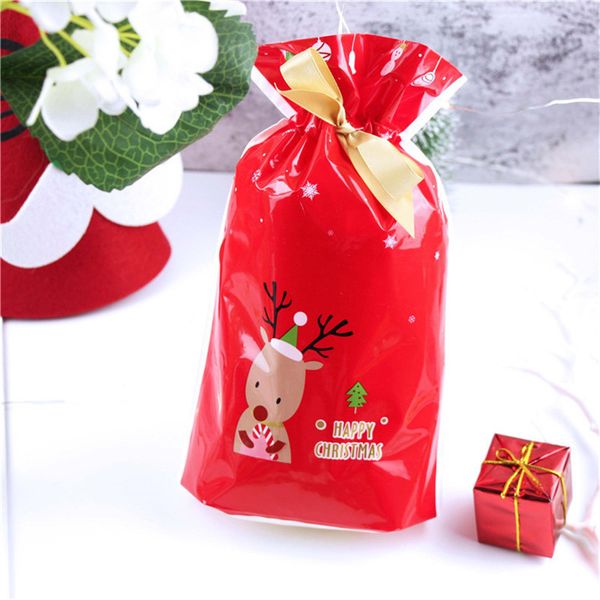 

5pcs merry gift santa sacks xmas tree packing bags happy new year 2020 christmas dragee candy navidad 2019
