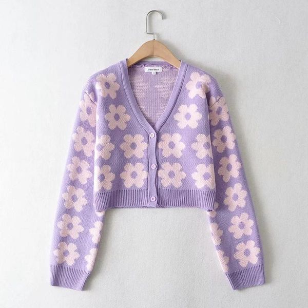 

2020 ins fashion women cardigans fashion women clothing sweaters flower cardigans, White