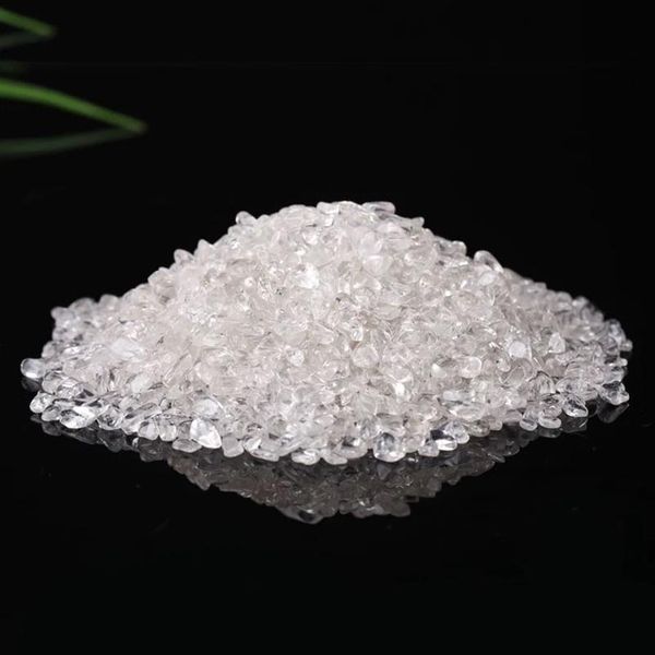

50g aaa natural lot of tiny clear quartz crystal rock chips degaussing mini small qylpdn, Black