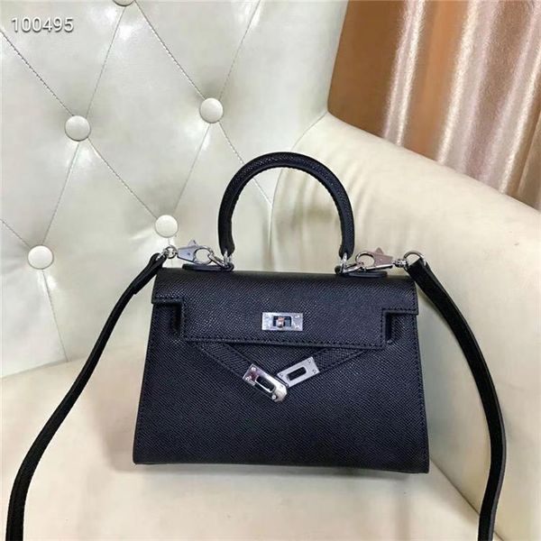 

bolsos women's palmar striae cowhide bag handbag leather fashion hardware bag crossbody bags