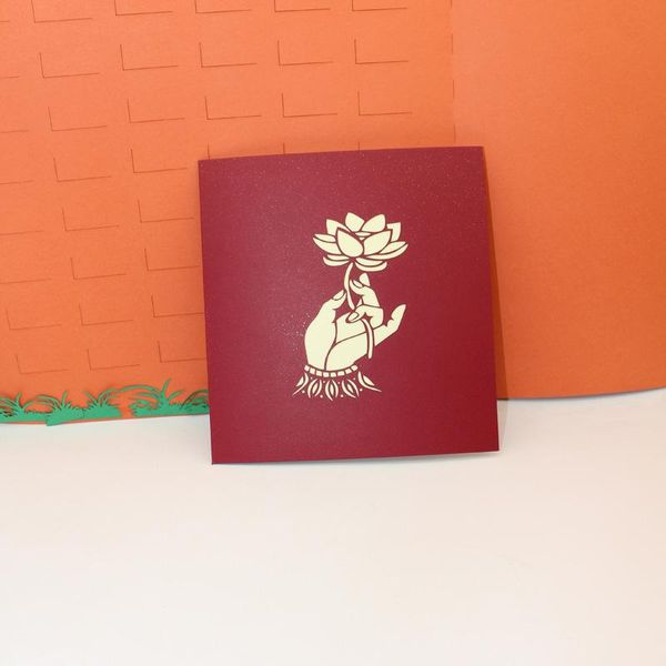 

3d handmade carving traditional buddhism sakyamuni paper invitation greeting cards postcard bussiness travel souvenirs gift bbyuzk