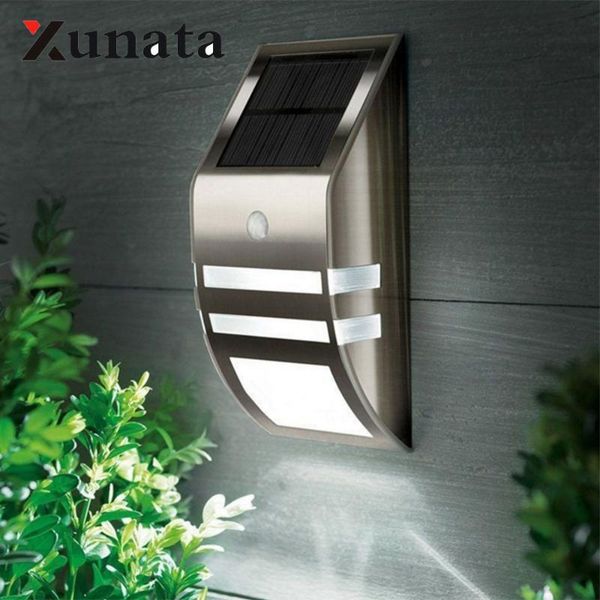 

wall lamp led waterproof outdoor garden security solar powered panel lampada pir motion sensor decorative 1pc