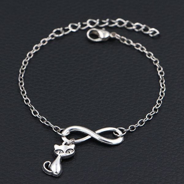 

infinity cat charms 2020 antique silver new animal diy handmade bracelet women fashion jewelry