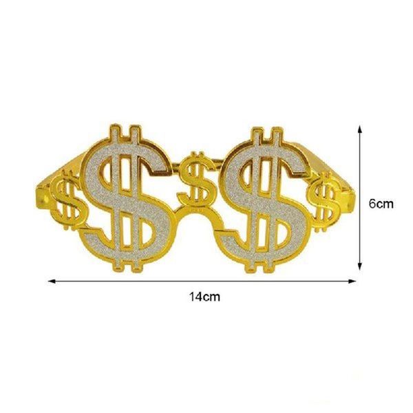 

2 шт. golden party photobooth photobooth реквизиты очки забавные долларовые очки для вечеринок костюм фото реквизит партии украшения a35 bby