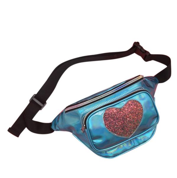 

fashion ladies pockets shoulder messenger bag wild cool heart-shaped radium women bags bolso mujer waist