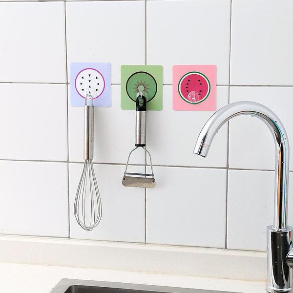 

hooks & rails 2021 for hanging durable wall storage purse hanger hook fruit pattern sticky bathroom gadgets1
