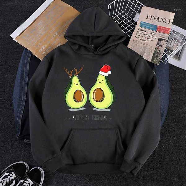 

kids christmas avocado hoodie women cartoon sweatshirt spring winter loose pullover children clothes coat gift1, Black