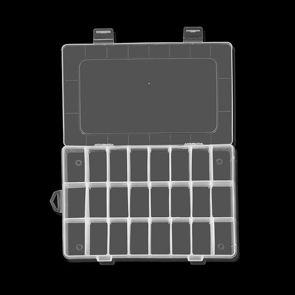 

24 сетки регулируемые пластиковые шарики ювелирных изделий аксессуары для хранения boxs корпус дисплея ювелирных изделий шариков серьга изго