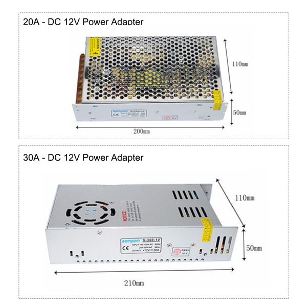 

ac110v-220v to dc 12v lighting transformers 2a 3.2a 5a 8.5a 10a 15a 20a 30a switch adapter driver power supply led strip