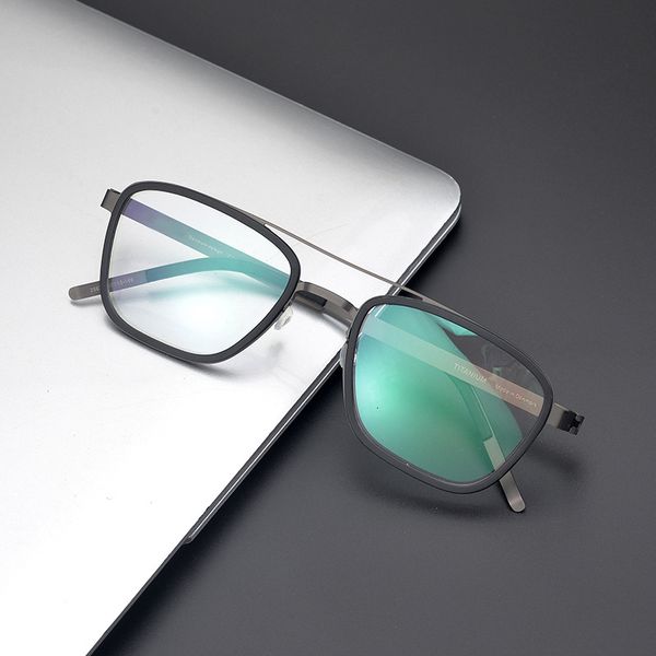 

2021 new 2021new dinamarca ultra-light retro-square pilot titanium glasses frame of men prescription 9708 optical eyeglasses uy0a, White;black