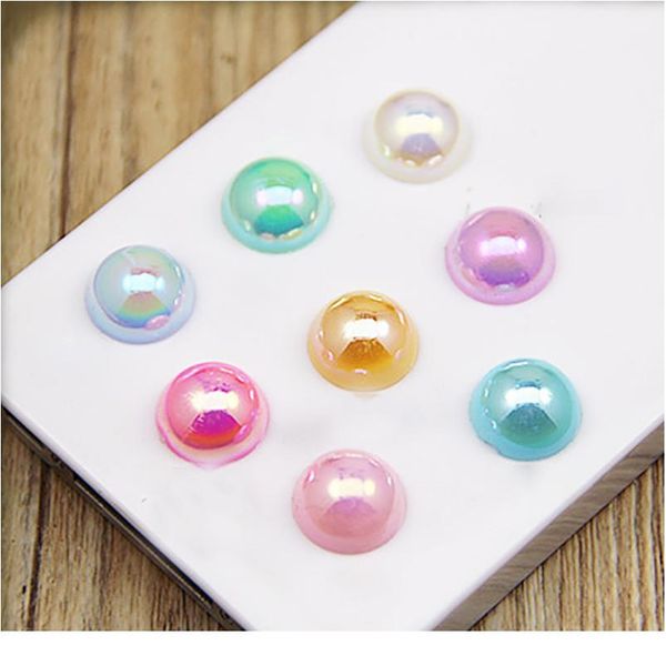 

abs imitation pearl beads flat back 2 3 4 5 6 8 10 12 14 mm ab colors cabochon half ro sqcdxp