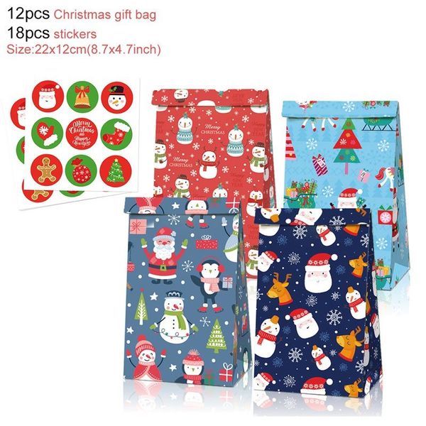 

fengrise 12pcs christmas bag merry christmas decor for home table santa claus 2020 christmas ornament navidad gift new year 2021 wmteds