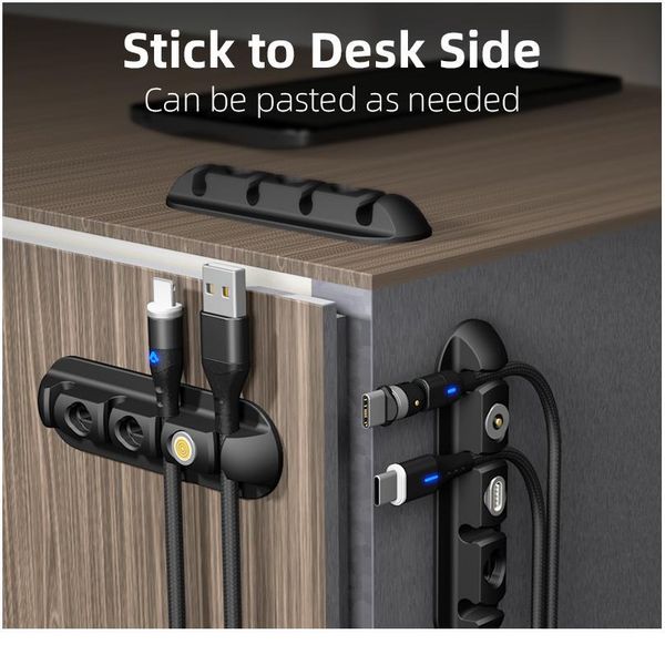 

cable organizer and magnetic cable plug box headphone earphone charger cord protector desk winder clip cable ma jllcjp