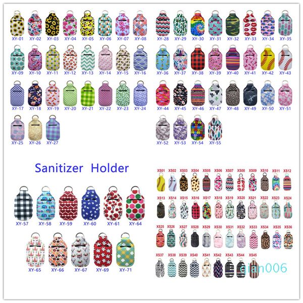 

factorywl2qportable 30ml hand sanitizer for neoprene keychain mini bottle cover sbr rectangle shape chapstick holder owb1050