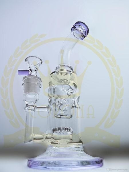 Wasserpfeife Hitman Bong Recycler Mini-Glasbongs groß Rosa grün blau lila Bohrinsel