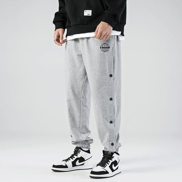 

autumn new sport casual pants men's trend loose drape breeches, Black