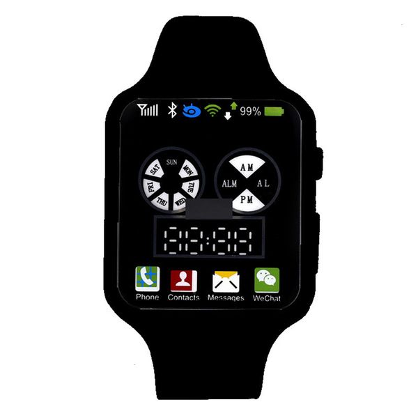 

joom trend electronic imitation intelligent silicone watch for boys and girlsbgt