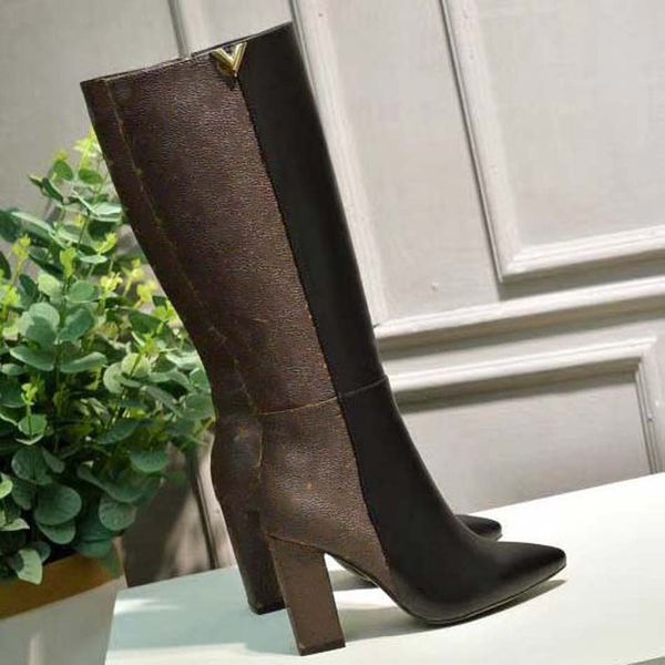 

fashion color matching round head women long boots female martin casual wild non-slip leather women's boots roman boots 03 l330 07, Black