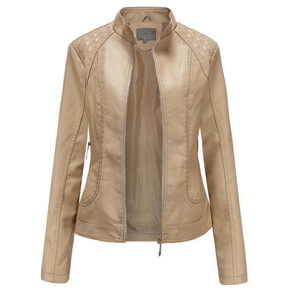 

women's coats new grunge winter warm short leather jacket zipper overcoat outwear fashion coats and jackets women clothes1, Black;brown