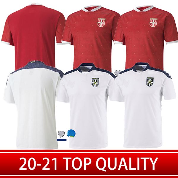 

2020 new serbia soccer jersey tadic radonjic mitrovic gudelj rajkovic jovic custom 20 21 national team home away red white football shirt, Black;yellow