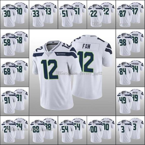 

синтл море мужчины # 91 darrell taylor 49 shaquem griffin 24 marshawn lynch 12-й вентилятор пользовательских женщин молодежь нфл ограниченны, Black;red