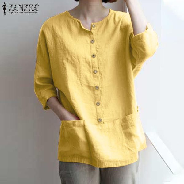 

zanzea 2020 осенние рубашки gashion женская хлопчатобумажная блузка повседневная длинные рукава рубашки женские кнопки blusas негабаритные к, White