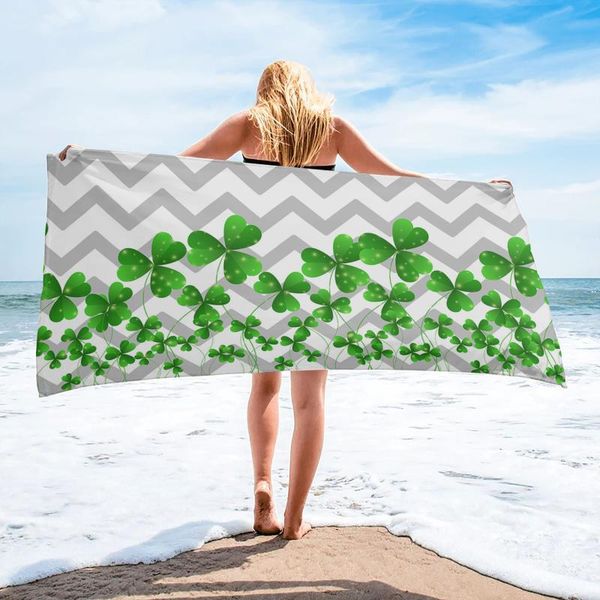 

clover gray ripple geometric background bath towel swimming quick-dry bath towel bathroom accessories microfiber beach towels
