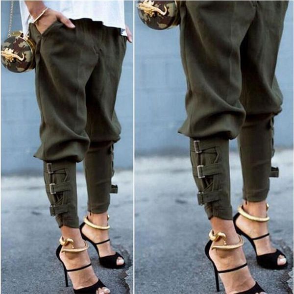 

2020 new women's casual waist harem pants black pocket stretch long pants ladies basic large size pants, Black;white