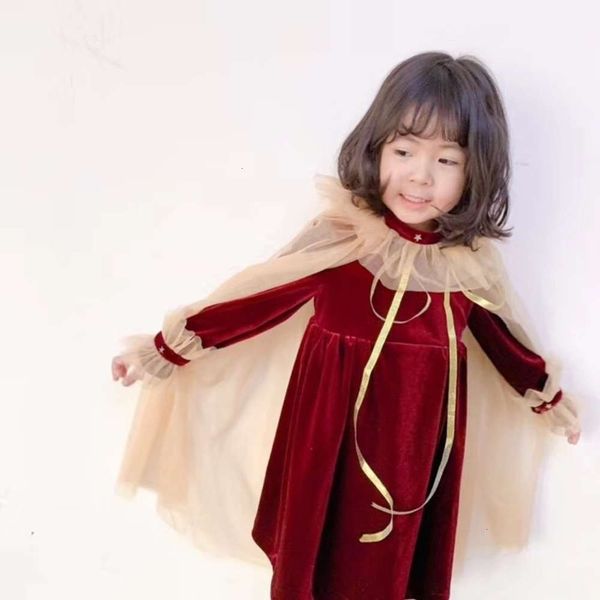 

winter temperament girl's 20 autumn and new year red skirt children's foreign sle veet drs ffswtd0o, Red;yellow