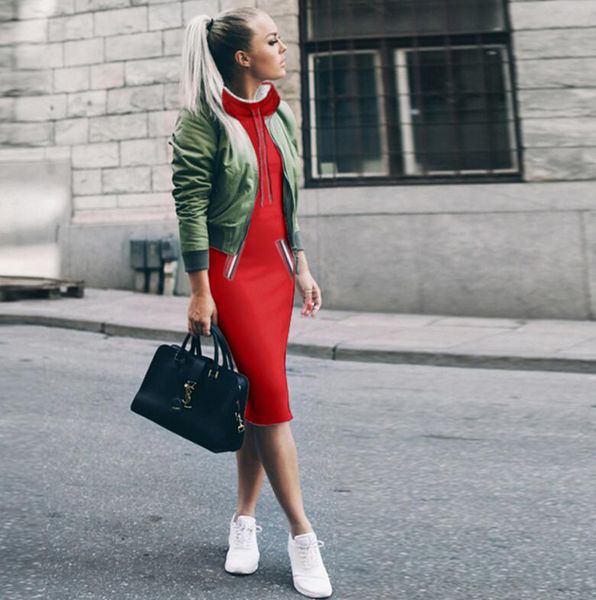 

women designers clothes 2020 fashion long style high collar pure color joining pullover long sleeve sweater women winter woman's dress, Black;gray