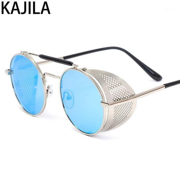 

vintage oculos steampunk accessories sunglasses men metal frame sun glasses feminino 662471, White;black