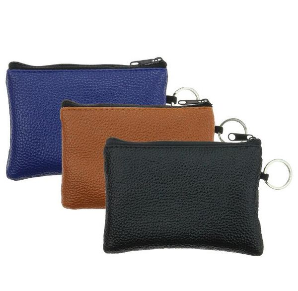 

10pcs women pu plain short min coin purses mix color size12*9cm, Red;black