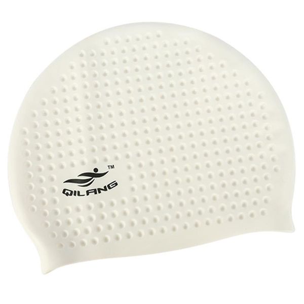 

new large waterproof silicone swimming cap swim pool bathing caps hat ear long hair protection water caps for women men badmuts wmthag
