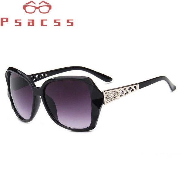 

psacss солнцезащитные очки женщины негабаритные мода металлическая рамка дизайнер бренд дизайнер винтаж солнцезащитные очки для женских зерк, White;black