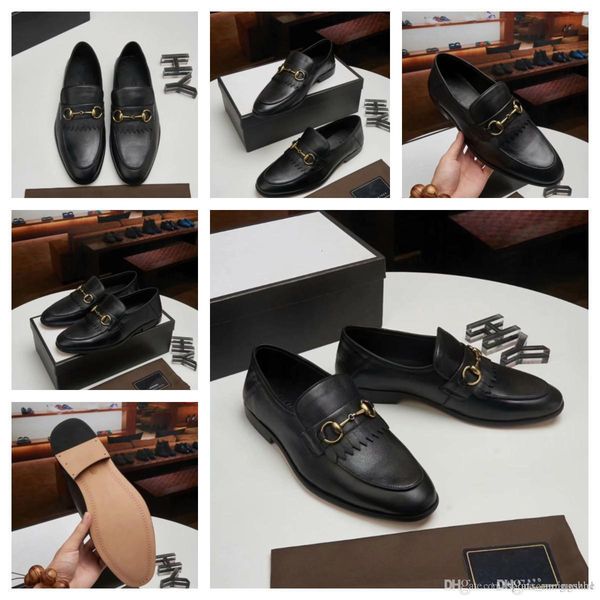

mi 2019 men dress shoes men formal shoe leather luxury fashion groom wedding shoes men oxford shoes dress plus size 38-48 33, Black