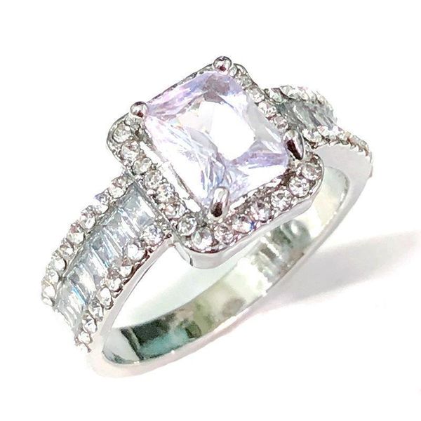 

2020 engagement ring valentine gift diamond ring luxury ladies ring, Slivery;golden