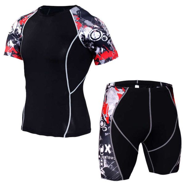 

drying and winter fast men's autumn breathable elastic running suit, Gray