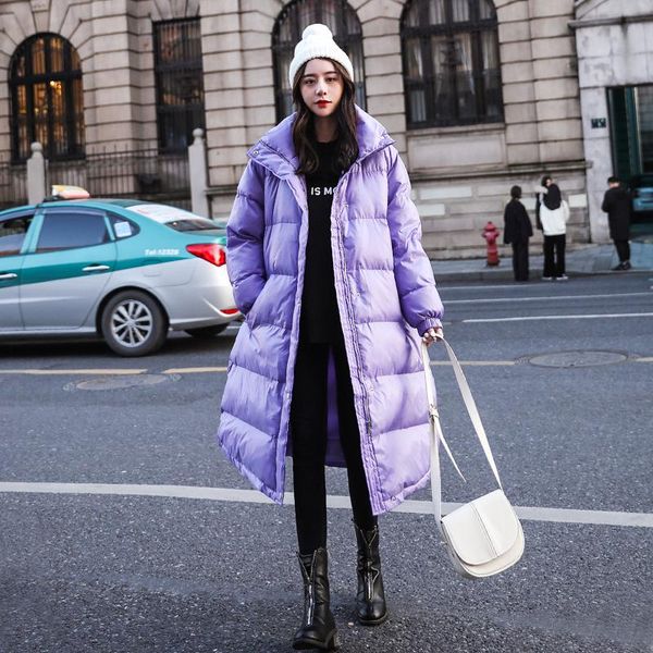 

winter hooded coat female down jacket 2020 faux fur parkas women down jacket oversize womens parkas thicken outerwear, Black
