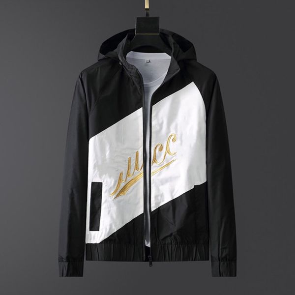 

autumn and winter new stand-up collar jacket printing embroidery high-quality version three-dimensional tailoring men jacket winter clothes, Black;brown