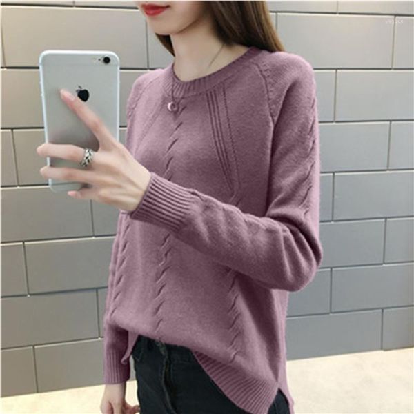 

women sweaters knitted pullovers 2020 new spring autumn warm sweater loose long sleeve plus size casual slim sweaters female1, White;black