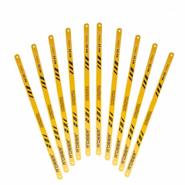 

10 pcs hacksaw blade bl-metal hss 300*12.6*0.6mm hand saw 24t/32t scroll saw for cutting stainless steel wood hand tools1